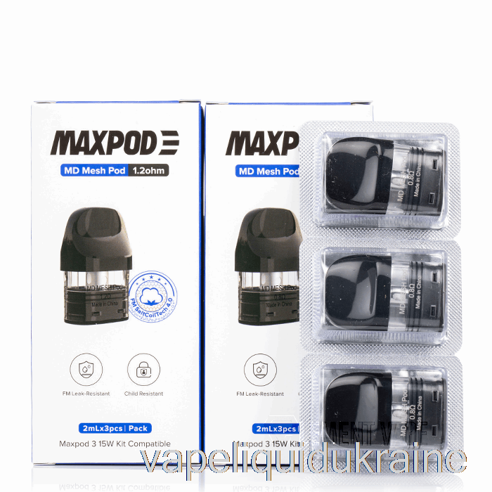 Vape Liquid Ukraine Freemax MD Mesh Replacement Pods 1.2ohm MD Mesh Pods